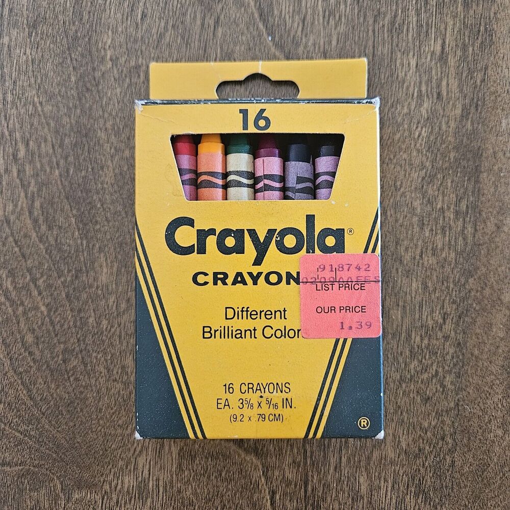 Vintage CRAYOLA CRAYONS 1987 Brilliant Colors 16 Pack, Binney & Smith